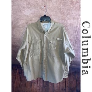 COLUMBIA SPORTSWEAR PFG Bahama II Fishing Shirt L-GUC
